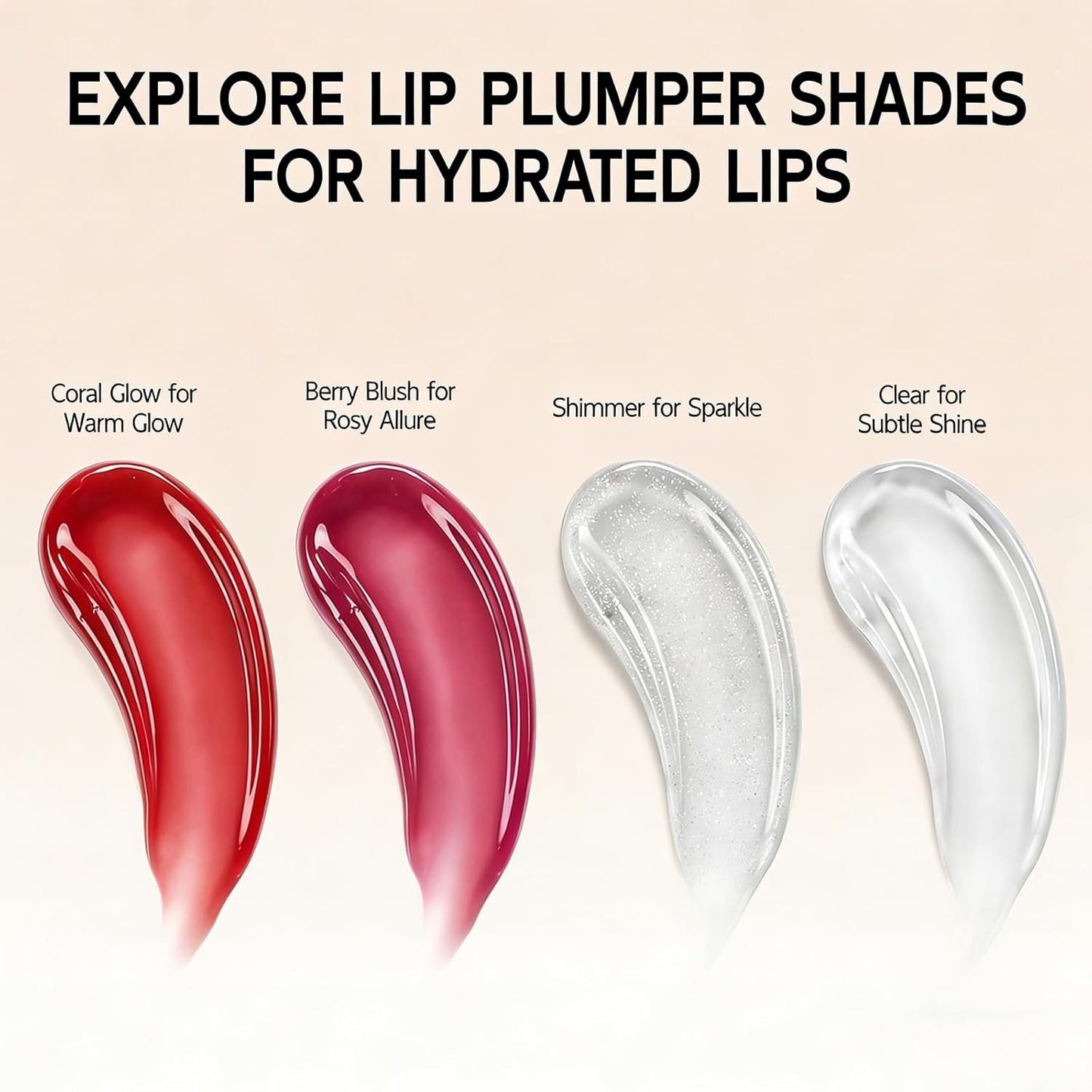 YouthVibe Lip Serum & Gloss - Hydrating 5% Volufiline Formula with Shea Butter & Collagen | Clear, Non-Sticky Essence for Fuller Lips