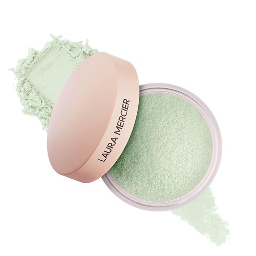 Laura Mercier Translucent Loose Talc-Free Setting Powder - Ultra-Blur, 16HR Hydration, Mint Green Color Corrects Redness