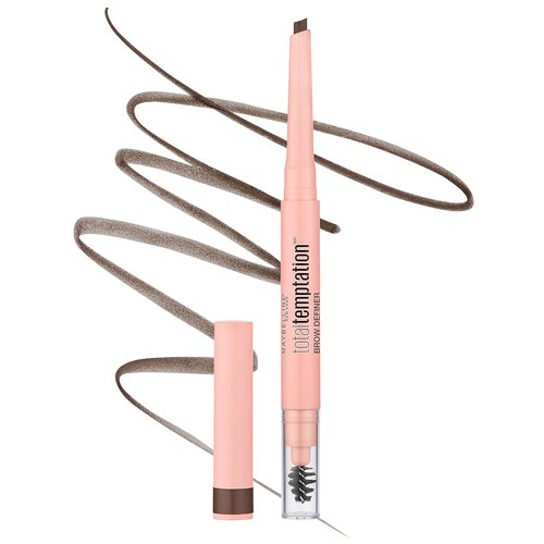 Maybelline Total Temptation Eyebrow Definer Pencil - Medium Brown Shade, 1 Count for Perfect Brows