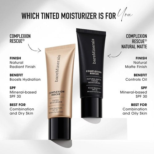 bareMinerals Complexion Rescue Tinted Moisturizer SPF 30 - Oil-Free Hydrating Cream for Face