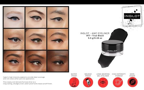 INGLOT Bundle - Duraline & AMC Eyeliner Gel 77 & 90 | High-Performance Makeup Set (3-Piece)