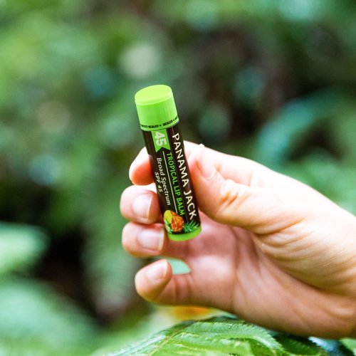 Panama Jack Sunscreen Lip Balm - SPF 45 Broad Spectrum Protection for Dry, Chapped Lips | Tropical Flavor, Pack of 3