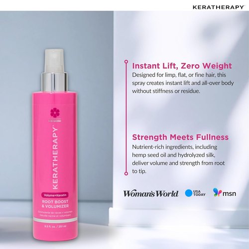 Keratherapy Keratin Infused Volume Root Boost Spray - 8.5 fl. oz. | Boost Hair Volume with Kerabond Technology & Hemp Seed Oil