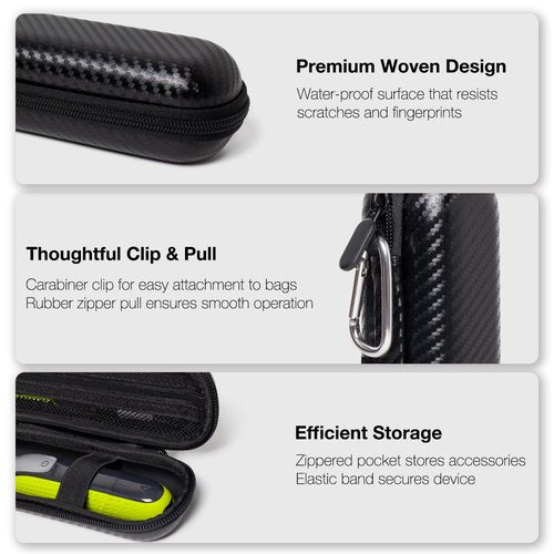 Nincha Compact Travel Trimmer Case - Hard Carrying Case for Philips Hybrid Groomers | Black