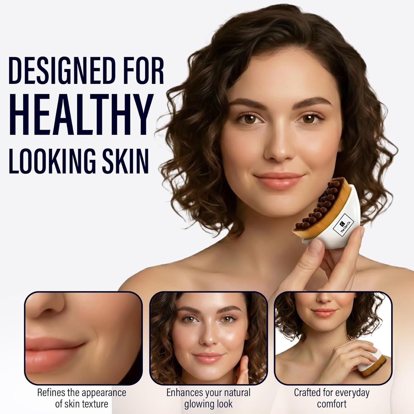 Skiennix Lymphatic Contour Face Brush - Ultra Soft Bristles & Ergonomic Handle for Radiant Skin