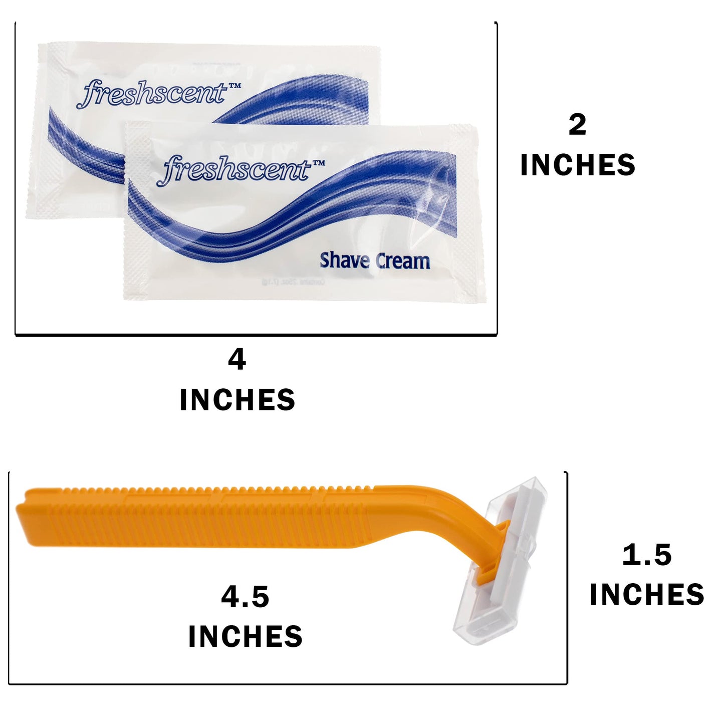 Moda West 24 Kits - Bulk Case of Wholesale Basic Toiletry Kits for Men, Women, Travel, Charity In Pouch With See Thru Window