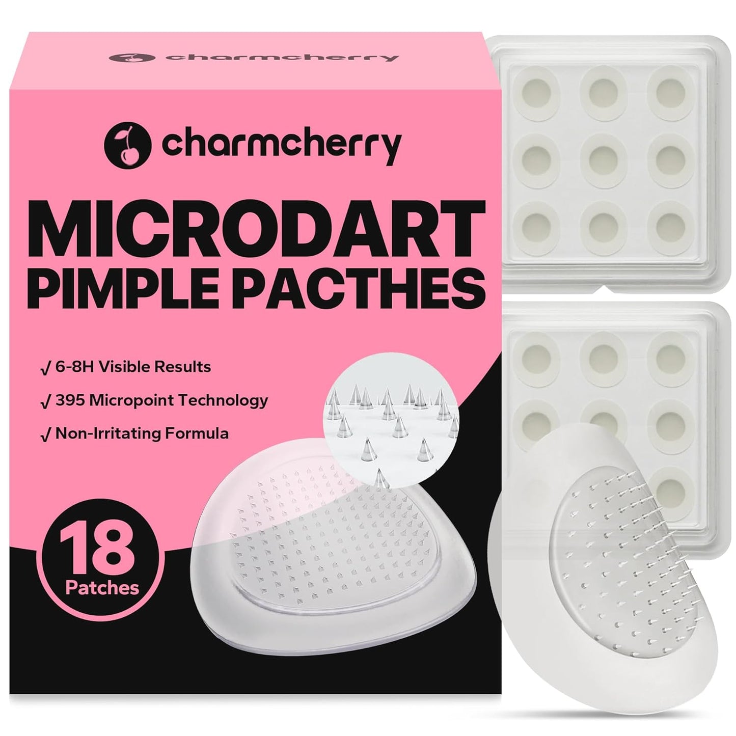 Skiennix Pimple Patches - Fast-Acting Microdart Acne Treatment with Salicylic Acid | 18 Count