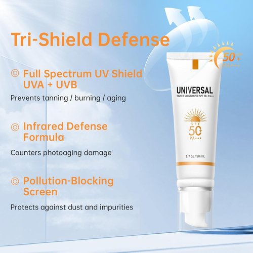Regine Switzerland Tinted Sunscreen SPF 50 - Sweat Resistant, Oil-Free, No White Cast, 1.7oz