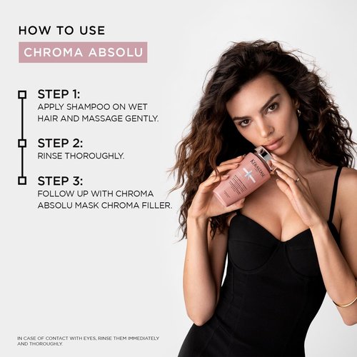 Kerastase Chroma Absolue Shampoo Refill Pouch - Hydrate & Protect Color-Treated Hair | Glycerin & Hyaluronic Acid