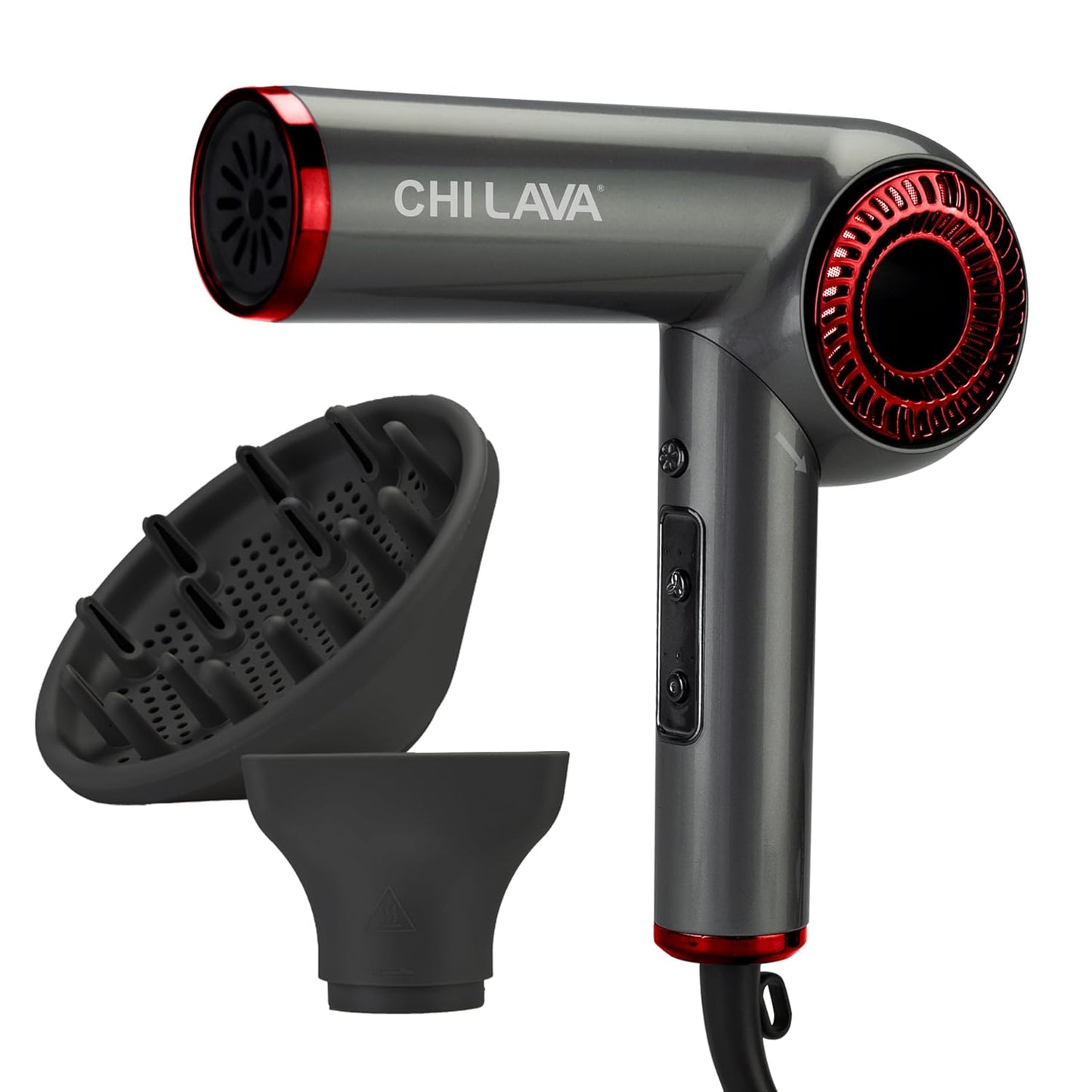CHI Lava Hair Dryer - Brushless Motor for Faster, Quieter Drying | Foldable Design Reduces Frizz & Enhances Shine