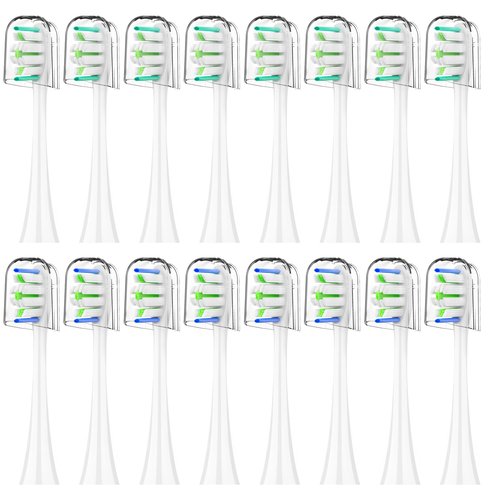 Replacement Toothbrush Heads for Philips Sonicare Soft Gentle Bristles Compatible with Most Sonicare Click-On Electric Toothbrushes, (White)
