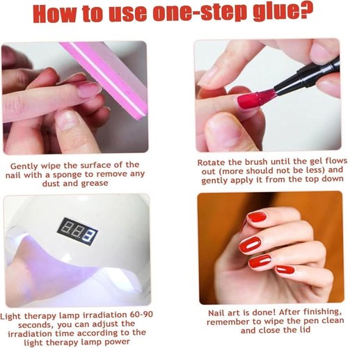 Polish Nail Pens, Nail Polish Pen Set, 6Pcs/Set Nails Pens, One Step Gel Nail Polish 3-In-1 Pen, 36 Color Nail Polish Gel Pen 8 ml (b)