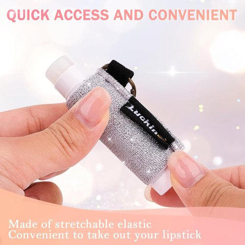 LUCKINEE Lip Balm Holder Keychain - 3PCS Lip Gloss & Lipstick Pouch for ChapStick & Burt's Bees | Perfect Christmas Stocking Stuffers