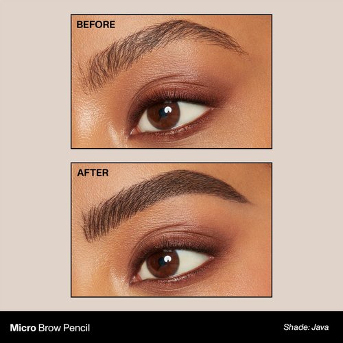 Morphe Micro Dual Eyebrow Pencil - Ultra-Precise Dual-Ended Brow Tool - Long-Lasting, Richly Pigmented - Java (0.003 oz)