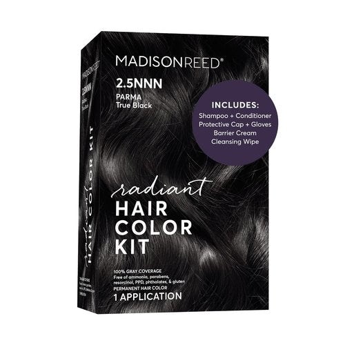 Madison Reed Radiant Hair Color Kit - 2.5NNN Soft Black | 100% Gray Coverage, PPD-Free & Ammonia-Free, 1 Pack
