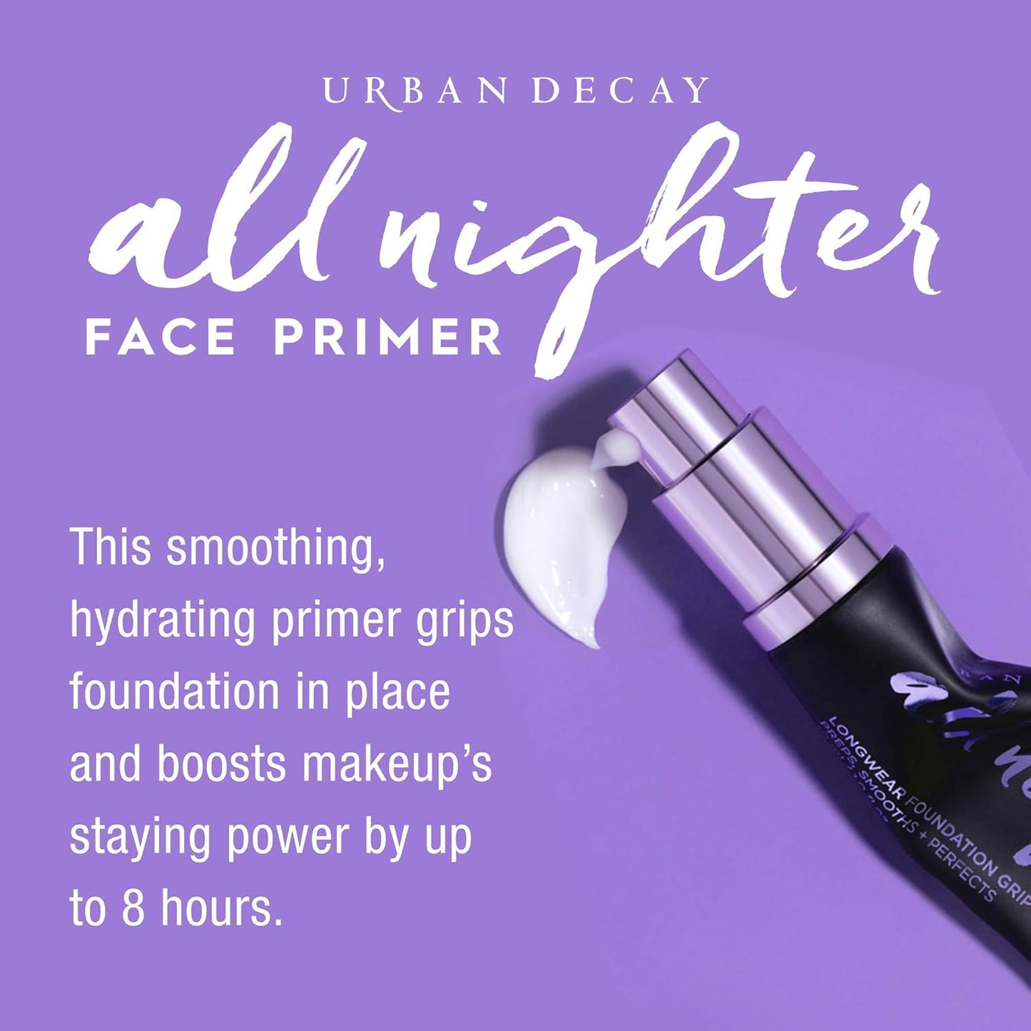 Urban Decay All Nighter Face Primer - Hydrating & Smoothing Base for Flawless Makeup | Lightweight, Paraben-Free, Vegan