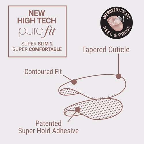 KISS Impress Color FX Press-On Nails - 30 Pcs Metallic Chrome & Cat Eye | Hassle-Free Removal, Medium Size