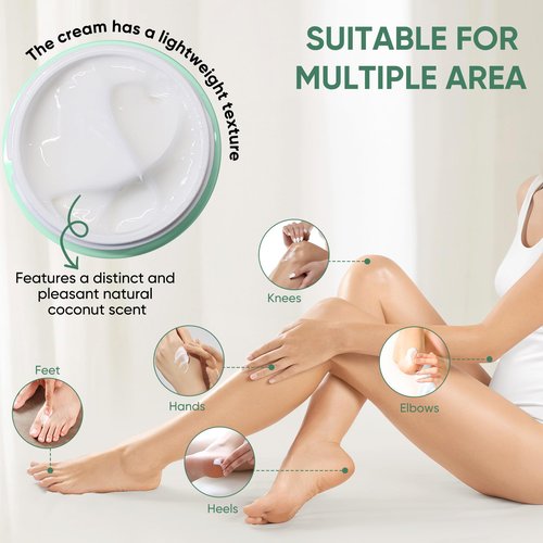 Urea Cream 50 Percent for Feet with Coconut 5.29 oz || Foot & Hand Cream Maximum Strength with 2% Salicylic Acid, Tea Tree and Aloe Vera for Deep Moisturizing and Callus Removing (Upgraded Formula)