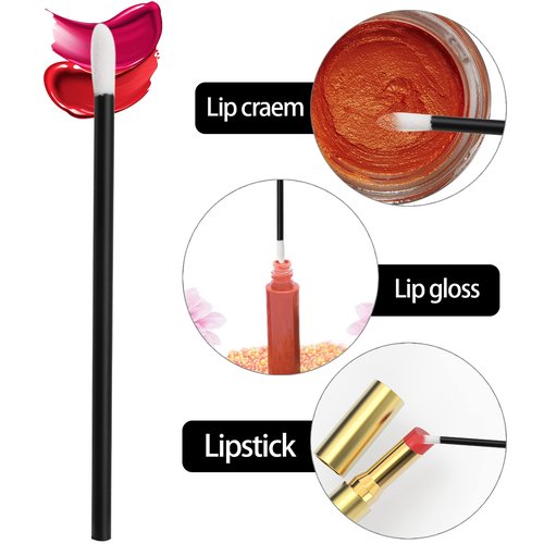 300 Pieces Lip Wands Lip Applicators Disposable Lip Brushes Lipstick Brush Lip Gloss Wands Lint Free Makeup Applicator Brush