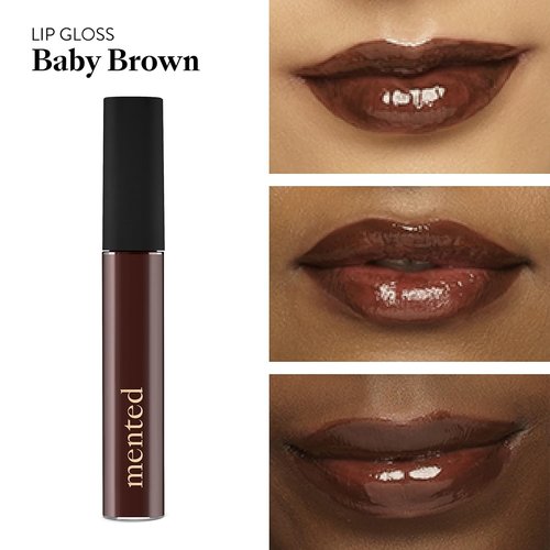 Mented Cosmetics Lip Gloss - Long-Lasting Tinted Moisturizing Balm | Baby Brown, Vegan & Cruelty-Free