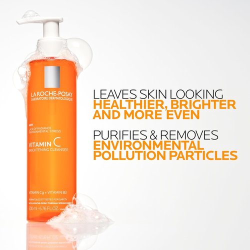 La Roche-Posay Vitamin C Face Wash - Gentle Foaming Cleanser with Vitamin Cg & B3 for Brightening | 200ml