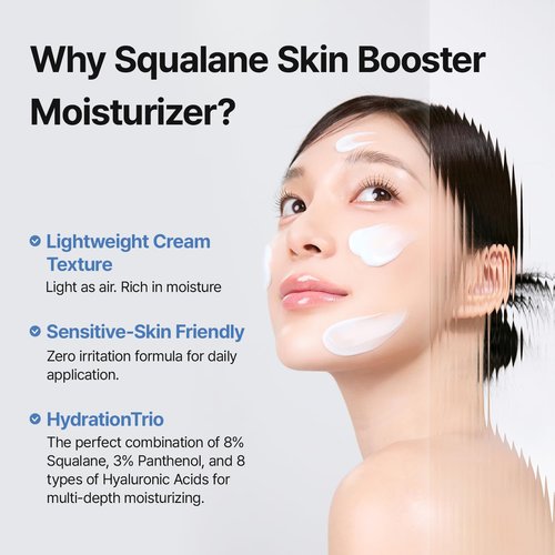 MEDITHERAPY Squalane Skin Booster Moisturizer – 8% Squalane + Panthenol + Hyaluronic Acid | Hydrating Moisturizer Face Cream for Dry Sensitive Skin | Lightweight Non-Greasy Barrier-Support 5.07 fl oz
