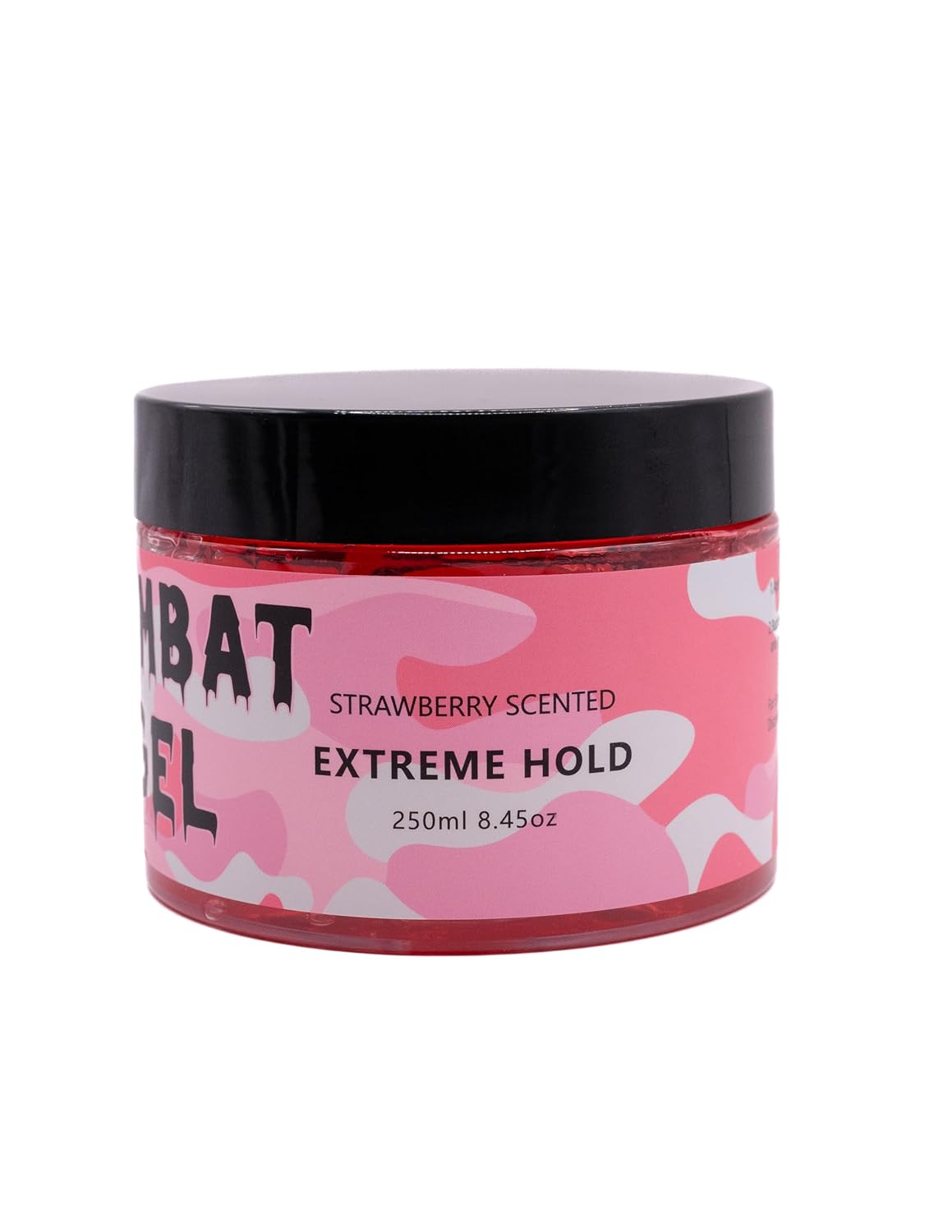Skiennix Combat Gel - Extreme Hold Hair Gel for All-Day Style | 250 ML, Strawberry Scent