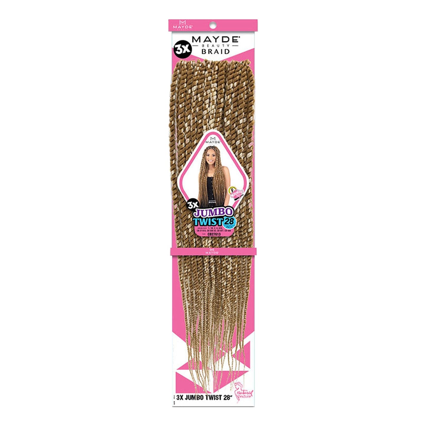 Mayde Beauty Crochet Braid 3X JUMBO TWIST 28" (5-Pack, 1)