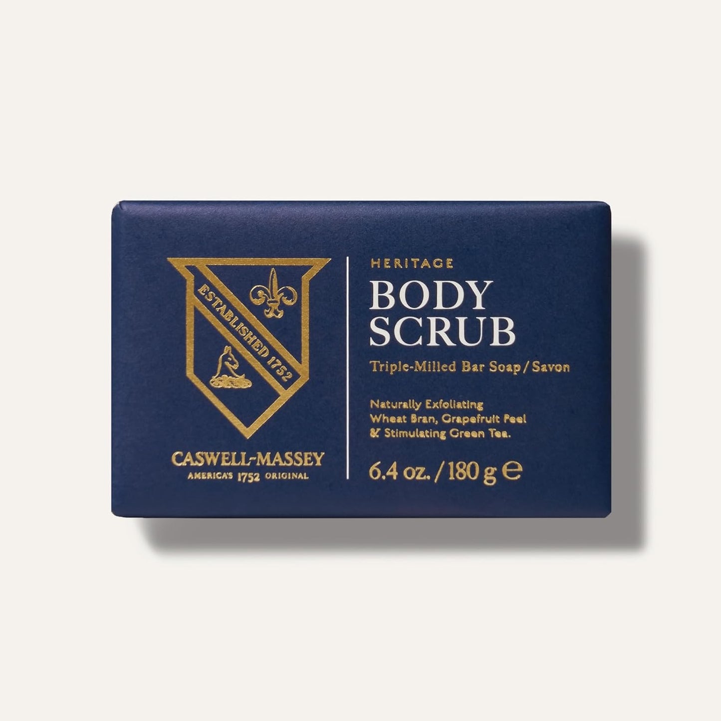 Caswell-Massey Body Scrub Castile Bar Soap - Exfoliating Natural Soap for All Skin Types, 6.4 oz