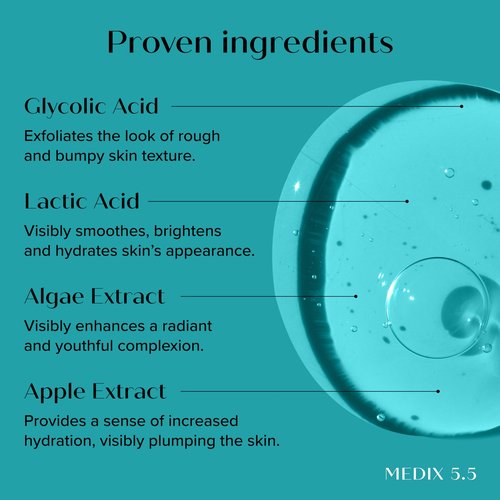 MEDIX Concentrated Body Gel Serum For Face & Body | Booster Skin Care Moisturizer Enhancing Serum To Supercharge Daily Skincare Routine | 20% Vitamin F, 10% AHA Exfoliant, & 3% Hyaluronic Acid