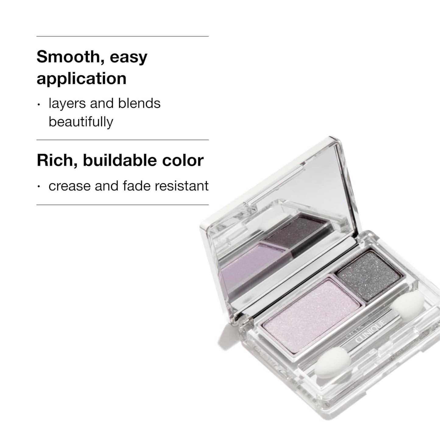 Clinique All About Shadow Duo Eye Shadow - Buildable, Long-Wearing Color for Sensitive Eyes | Smooth Application