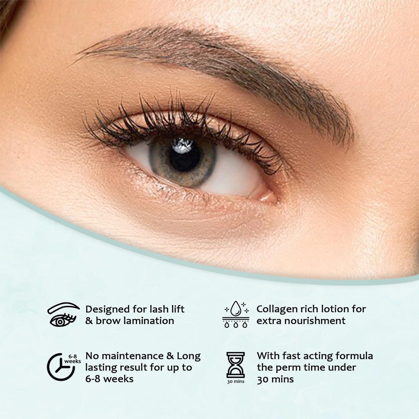 Lash Lift and Black Kit- Professional 4 in 1 Eyelash & Brow Perm Kit, Lash Lift Kit to Curl & Lift, Fuller & Thicker Lashes Suitable for Salon Home Use Long Lasting for 6-8 Weeks, for Christmas Gift