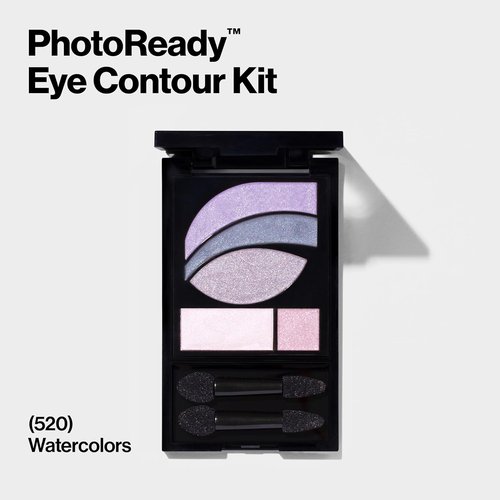 REVLON PhotoReady Eyeshadow Palette - 5 Versatile Wet/Dry Shades with Double-Ended Brush | Watercolors (520), 0.1oz