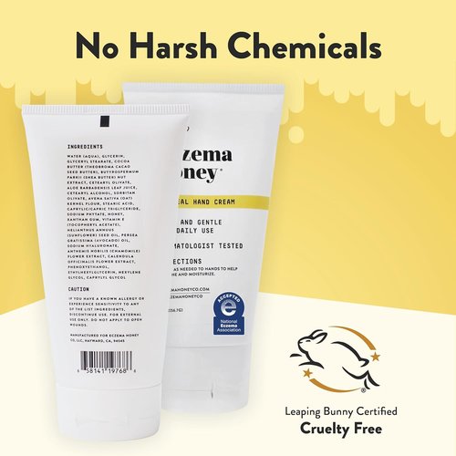 Eczema Honey Oatmeal Hand Cream - Natural Lotion for Eczema Relief | Soothes Dry, Itchy Skin (2 Oz)