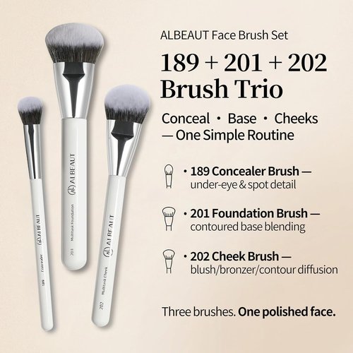 Albeaut Makeup Brush - Angled Foundation & Concealer Blending Tool for Flawless Application
