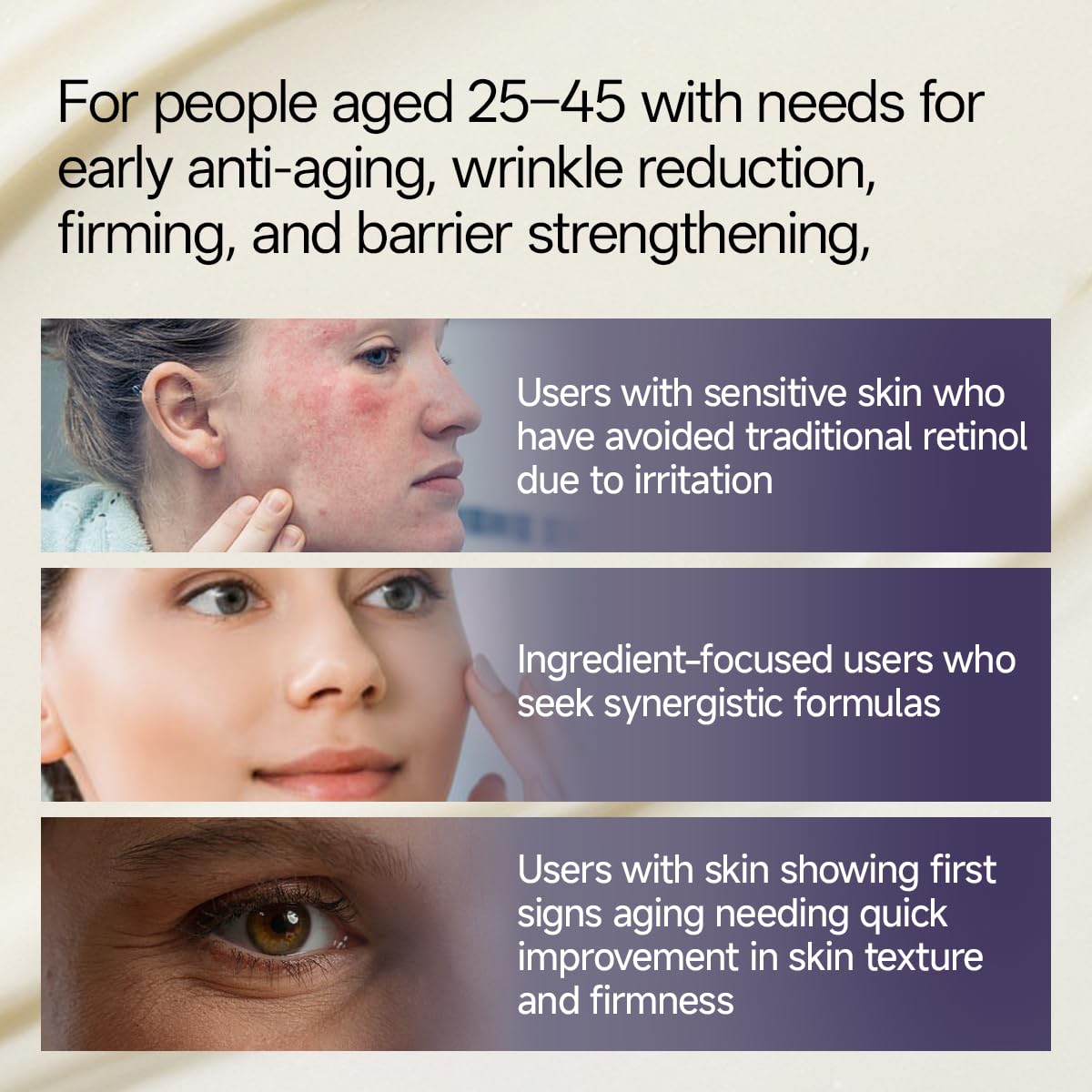 WNP Gentle Retinol Cream - Anti-Aging Night Moisturizer for Sensitive Skin | 10x Deep Hydration with Ceramides & Peptides