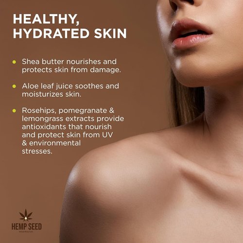 Hemp Seed Skin Butter - Total Body Moisturizer with Hemp Seed Oil & Shea Butter - 8 oz, Vegan & Cruelty Free