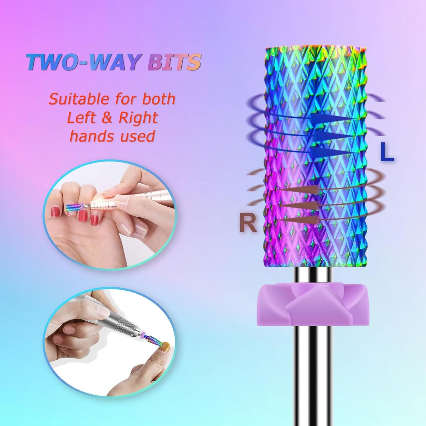 Depvko 21pcs Nail Drill Bits Sets, 3/32 Inch Cuticle Electric Nail File and Ceramic Acrylic Gel Nail Bit Kit, Acrylic Nail Art Tools, Carbide Remover Bits for Manicure Pedicure, Home Salon