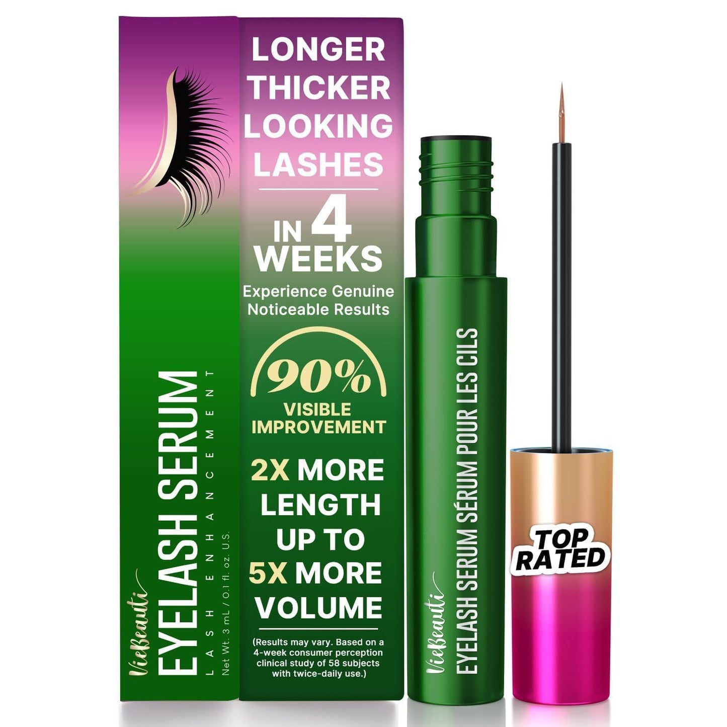 VieBeauti Eyelash Serum - Daily Conditioning for Healthier Lashes | Vegan & Cruelty-Free Formula