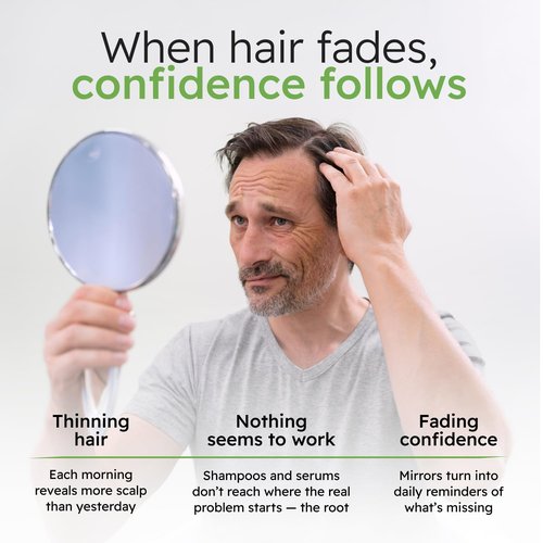 Scalp Nourishing Serum for Men by [Brand Name] - Ginseng & Eclipta Blend for Thicker Hair - 60ml