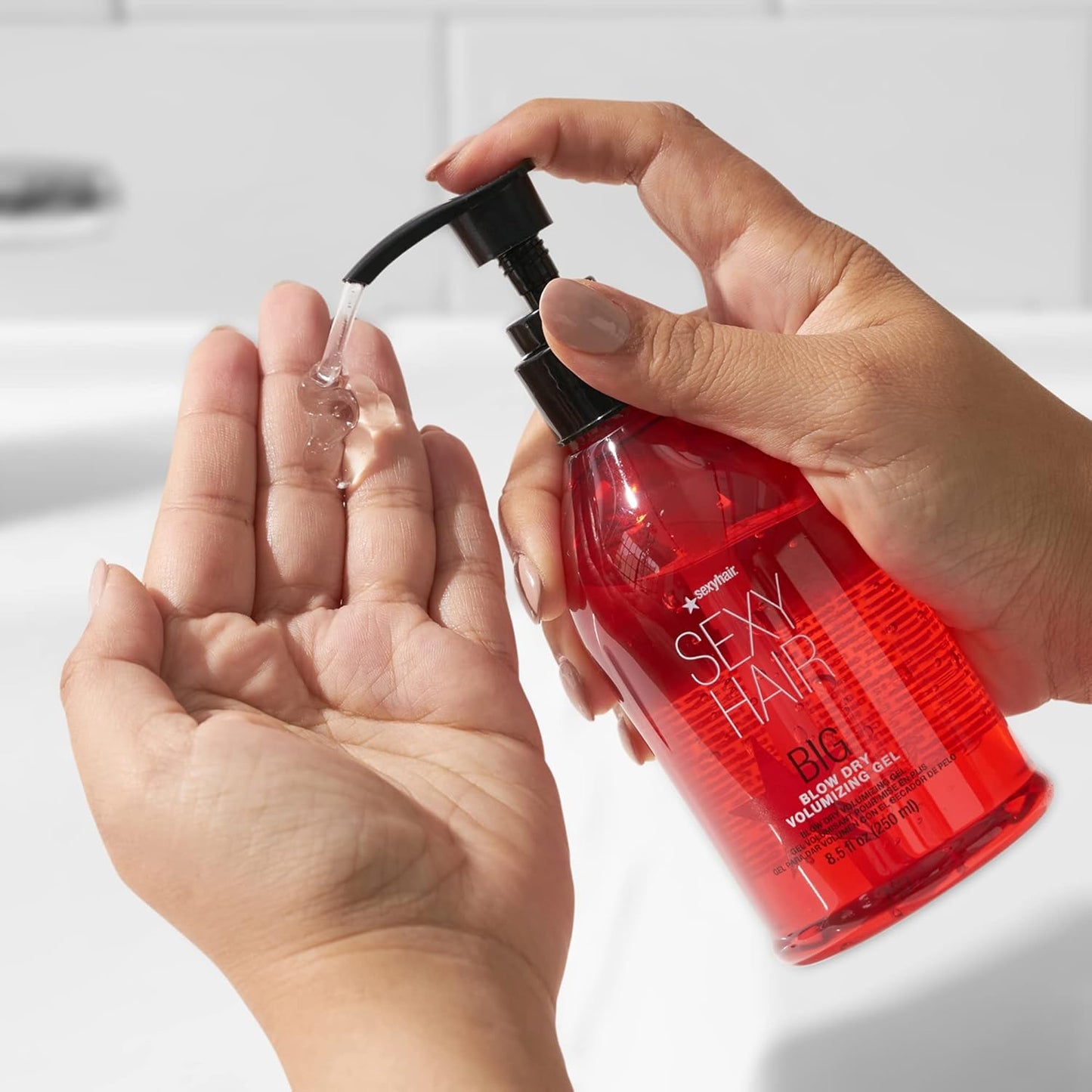 SexyHair Big Blow Dry Volumizing Gel - Added Volume & Hold | Humidity Resistance for All Hair Types