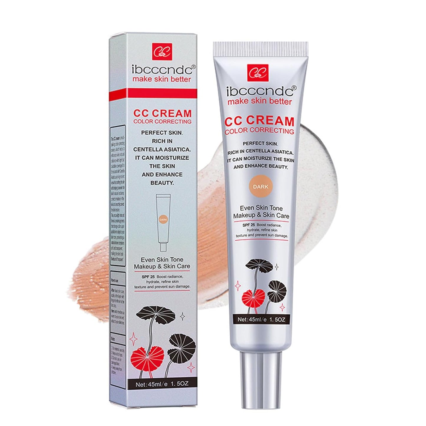 Skiennix Hydrating CC Cream Foundation - Multi-Purpose Primer & Moisturizer with SPF 25 (01)
