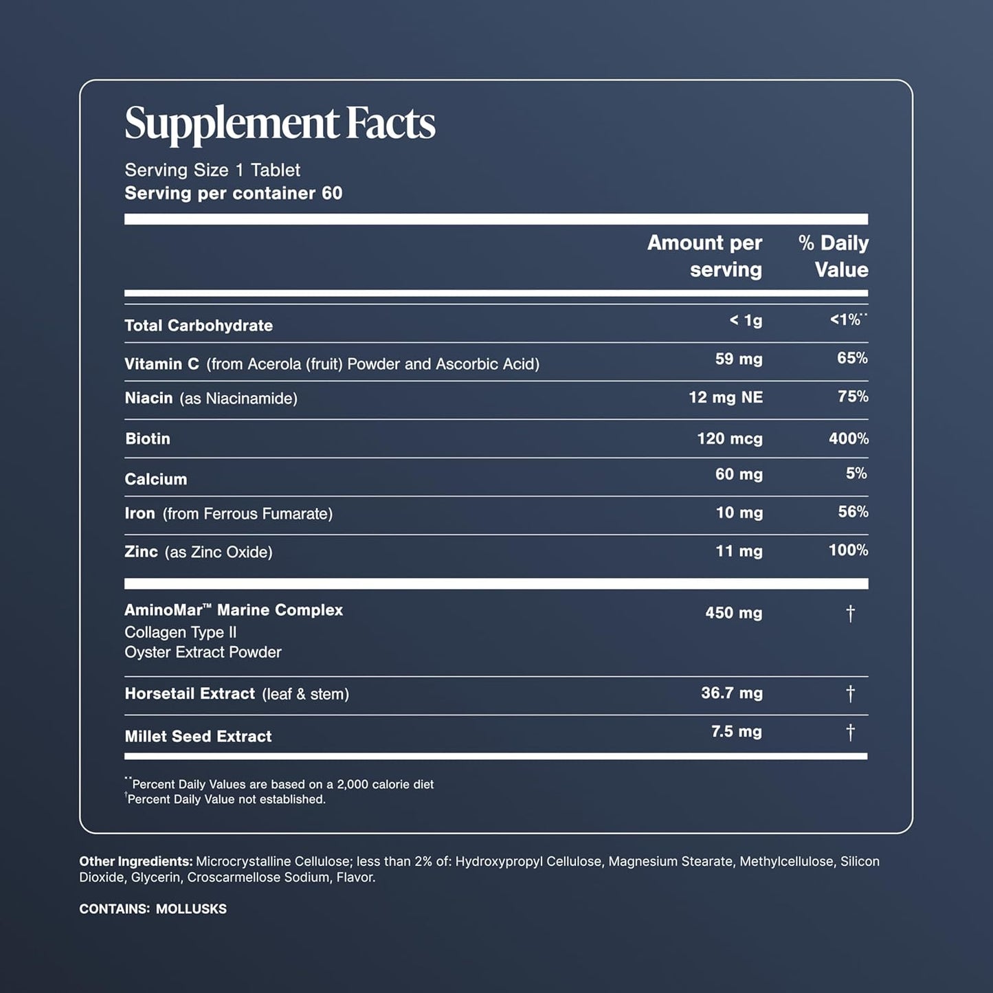 Viviscal Hair Growth Supplements For Women For Thicker, Fuller Hair, Nourishes Thinning & Loss, With Proprietary Collagen Complex, 60 Tablets, 1 Month Supply