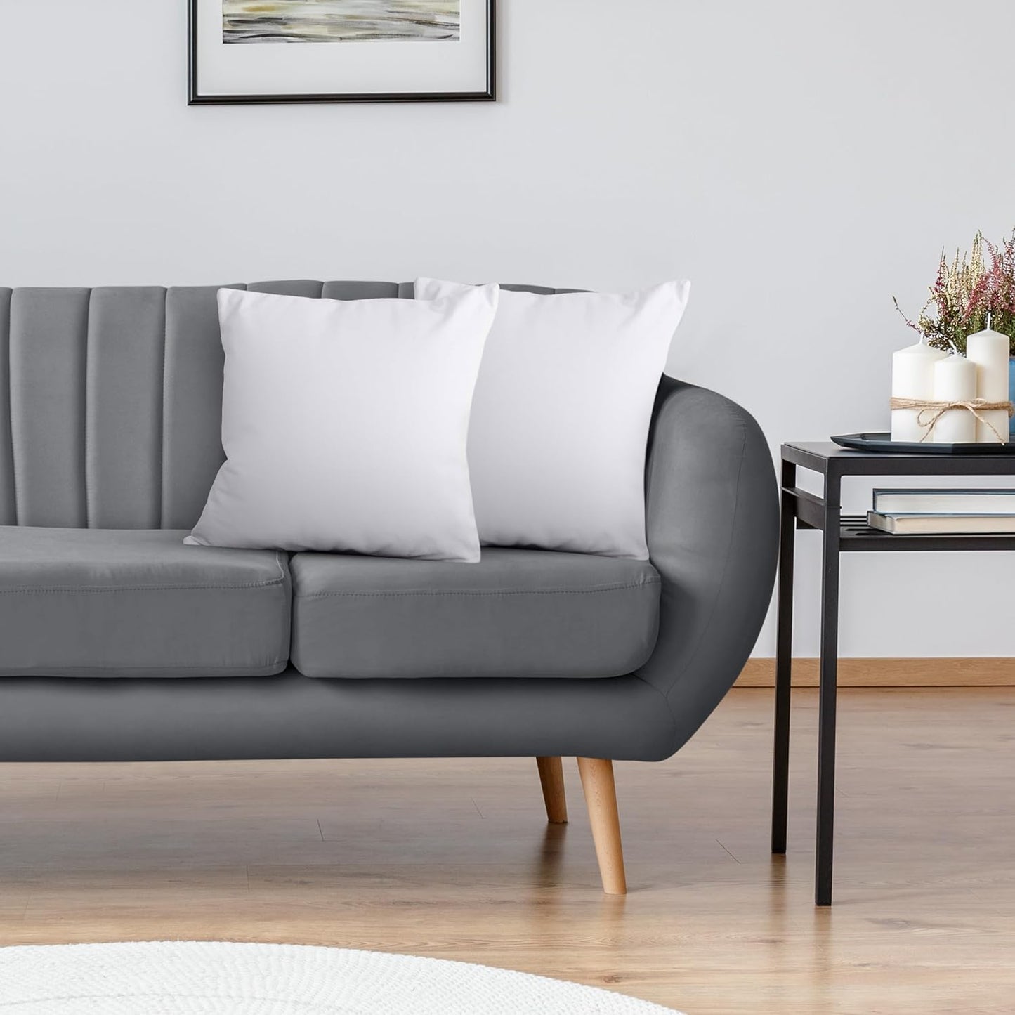 Utopia Bedding 18x18 Pillow Inserts - Set of 2 White Decorative Cushions for Sofa & Bed - Soft & Fluffy