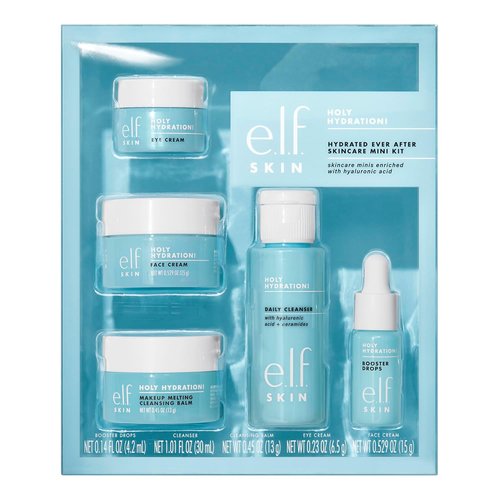 e.l.f. SKIN Holy Hydration! Mini Skincare Kit - Cleanser, Moisturizer & Eye Cream for Travel-Friendly Hydration