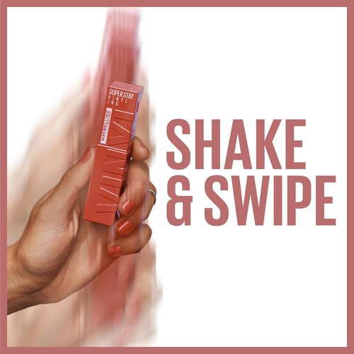 Maybelline Super Stay Vinyl Ink Liquid Lipcolor - Longwear, Highly Pigmented Shine, Captivated Pink, 0.14 fl oz