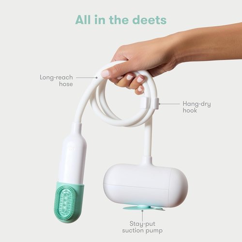 Frida Baby Bathtub Sprayer Attachment - Control Waterflow with 2 Pressure Modes & Scalp Massager