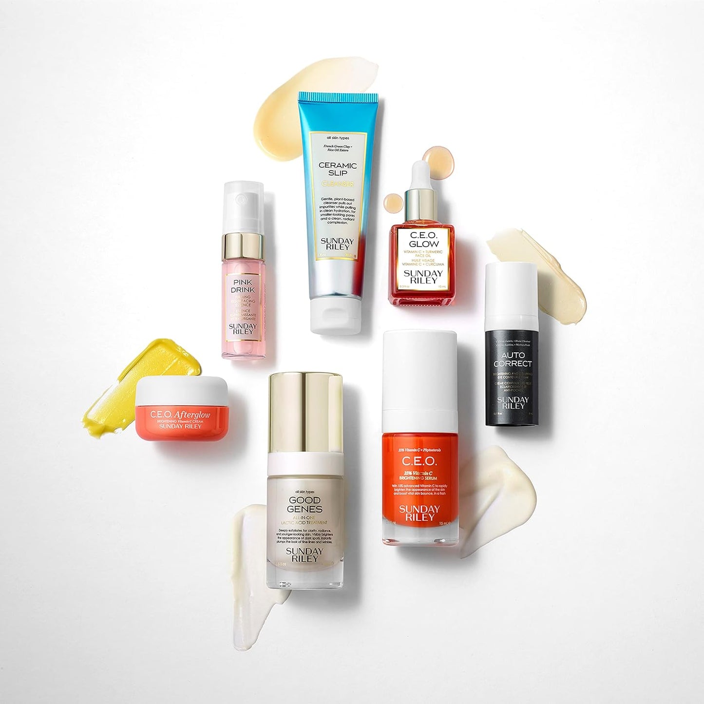 Sunday Riley Brightening Morning Skincare Set - Complete Routine for Radiant Skin