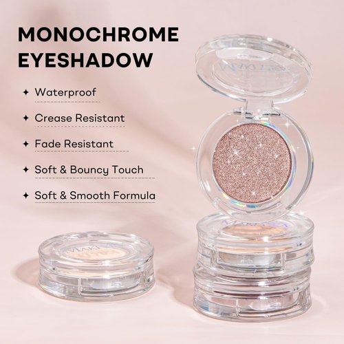 MAKI YIKA White Matte Eye Shadow Palette - Pigmented Waterproof Formula for Long-Lasting Color