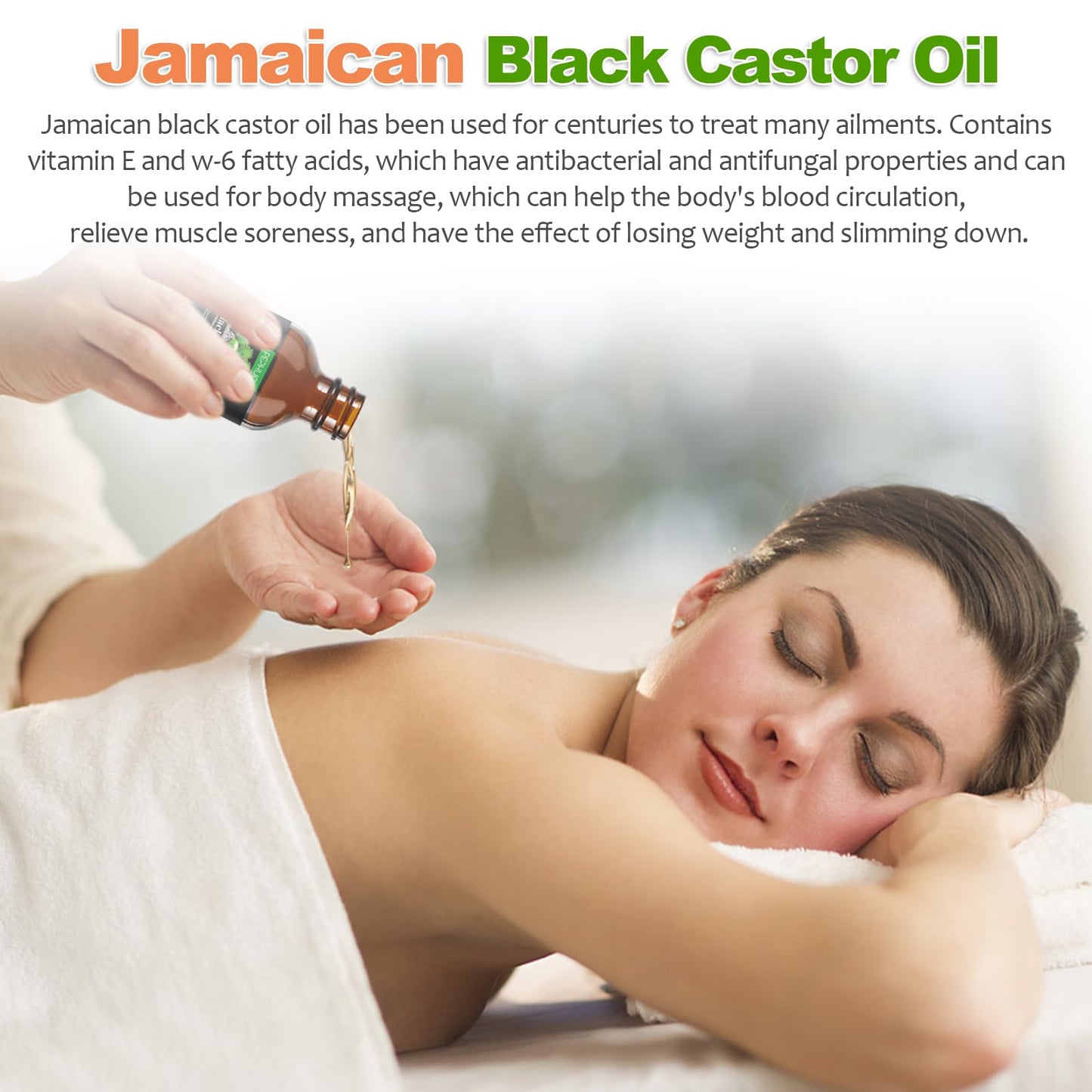 YLXYZUAD Jamaican Black Castor Oil Cold Pressed,Castor Oil in A Glass Bottle with Glass Dropper, Eyelash&Eyebrow Brushes,Hexane Free for Fuller Thicker Hair, Eyelashes,Moisturizes Skin